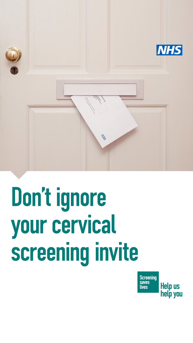Don’t ignore your Cervical Screening invite.
Screening can help stop it before it starts. If you missed your last one, book an appointment with your GP practice or sexual health service #CervicalScreeningSavesLives 
@NewcastleHosps @NikkiJeffery1 @CollabNewcastle @Ncl_SHTraining