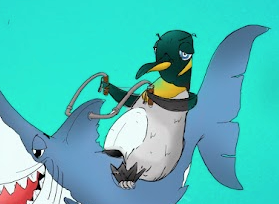 TeaSquirrell's tweet photo. @CryptoStorm__ Here's a sneak peak of the badass that is a Penguin riding a Shark Chopper https://t.co/LzLc95hfTQ