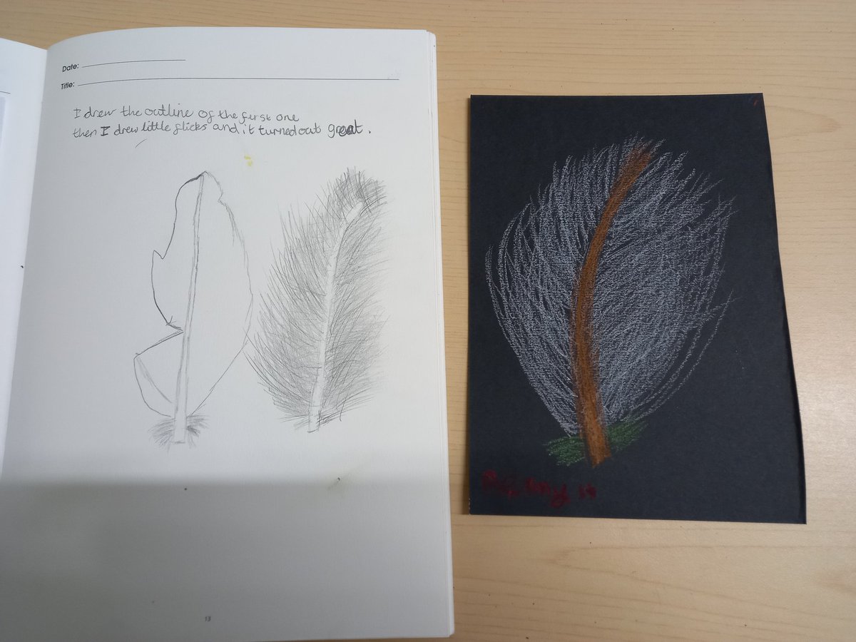 @NewSilksAcademy @Mrs_Merrie @Abigail_Lee90

Some wonderful artwork from Year 5. Colour mixing to create African sunsets and observational drawing of feathers. 
The progress in one session of drawing feathers is amazing!
#WeAreCreative
#WeAreResilient