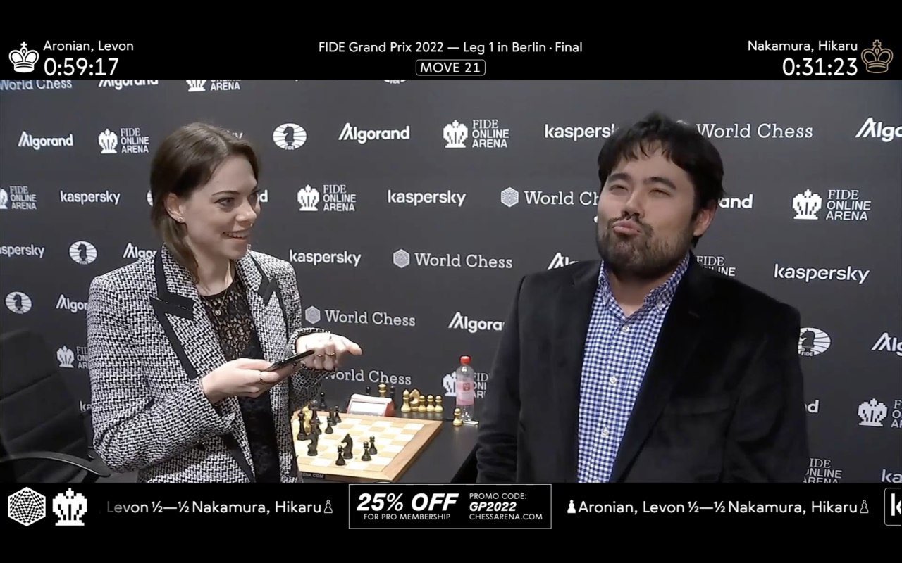 Dina Belenkaya on X: Round 1 Board 1 LET'S GOOO