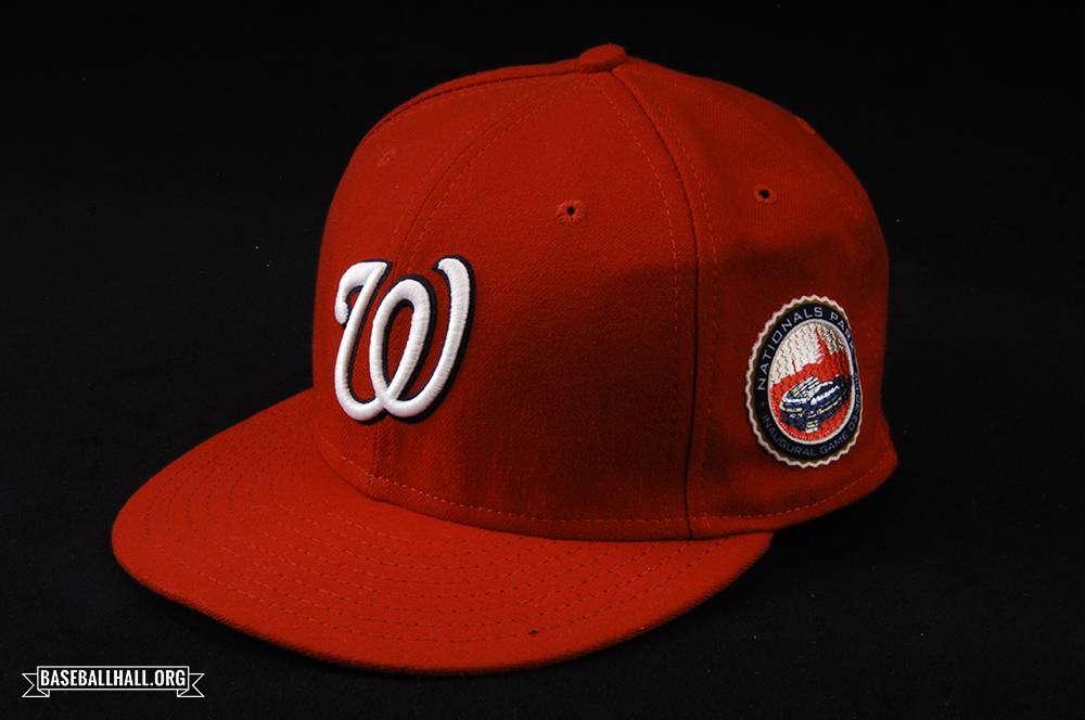 baseballhall's tweet photo. Congrats on your retirement, Mr. National!

Ryan Zimmerman’s cap from Washington’s first game at Nationals Park, when he slugged a walk-off homer, is preserved in Cooperstown.

📷 : @Nationals, Milo Stewart Jr. https://t.co/hsCtQn1L1y