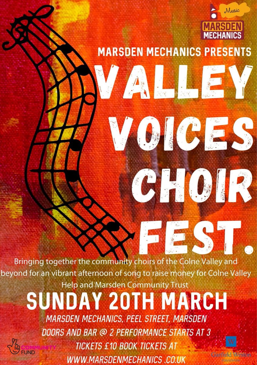 HCGC100's tweet photo. Hello everyone

Huddersfield Community Gospel Choir will be singing at the Valley Voices Choir Fest on the 20th of March 2022.

We look forward to seeing you all there https://t.co/W5JLDEyX80