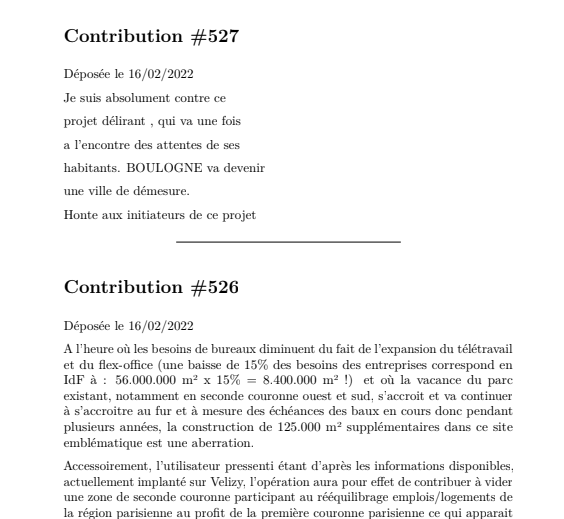 Enquête publique sur la partie centrale de l’Ile Seguin <a href="/Ville_BoulogneB/">Ville de Boulogne-Billancourt</a> 

➪ Consultez le dossier, plus que qq jours pour déposer vos observations jusqu'au 19/02: enquetes-publiques.com/Enquetes_WEB/F……

➪ Les **527** premières observations (PDF sur simple demande):  drive.google.com/file/d/1AOEfZl…
