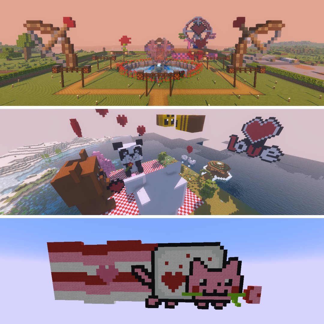 LegendityES's tweet image. 🥰ESTAS SON ALGUNAS DE LAS CONSTRUCCIONES CON TEMATICA DE SAN VALENTIN CONSTRUIDAS POR NUESTROS USUARIOS EN DIFERENTES MODALIDADES DENTRO DE NUESTRO SERVIDOR LEGENDITY ❤️⭐