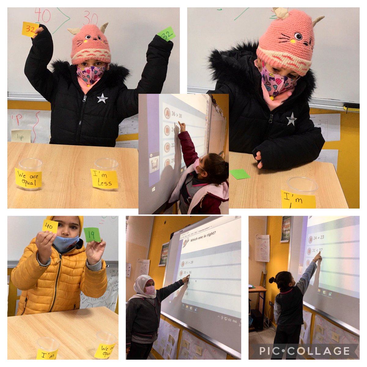 samah_hosna's tweet image. Lets Compare Numbers!
Grade 1 learners applied different activities to practice #comparing #numbers to 40. @MakAishaSchool #math_is_fun