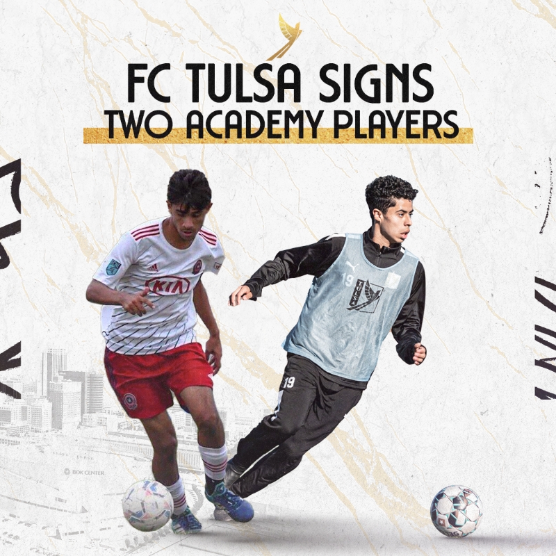 FCTulsa's tweet photo. More Tulsa Talent ππππππ
ππ. π
We have signed two local youth Academy players Aimar Membrila and Josue Flores to our 2022 roster! πͺ
#ForTulsa | #BoomtownIsBack