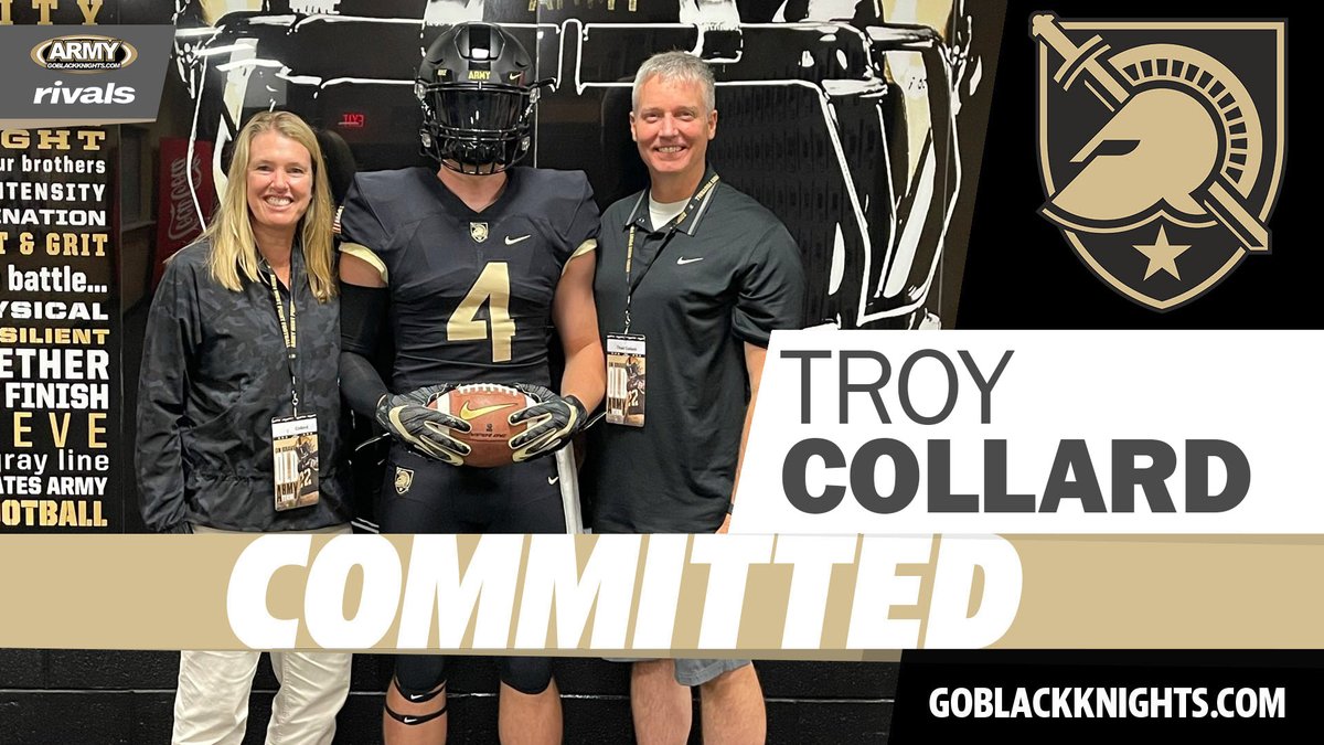 goblackknights's tweet photo. 🚨 GBK #ArmyFootball Commitment Alert 🚨

Troy Collard de-commits from Air Force and joins the Army Black Knights' 2022 recruiting class

@GoBlackKnights @Rivals #GoArmyBeatNavy

GBK Update: https://t.co/s4Y2k9Cnw2 https://t.co/RFO6qmOzy3