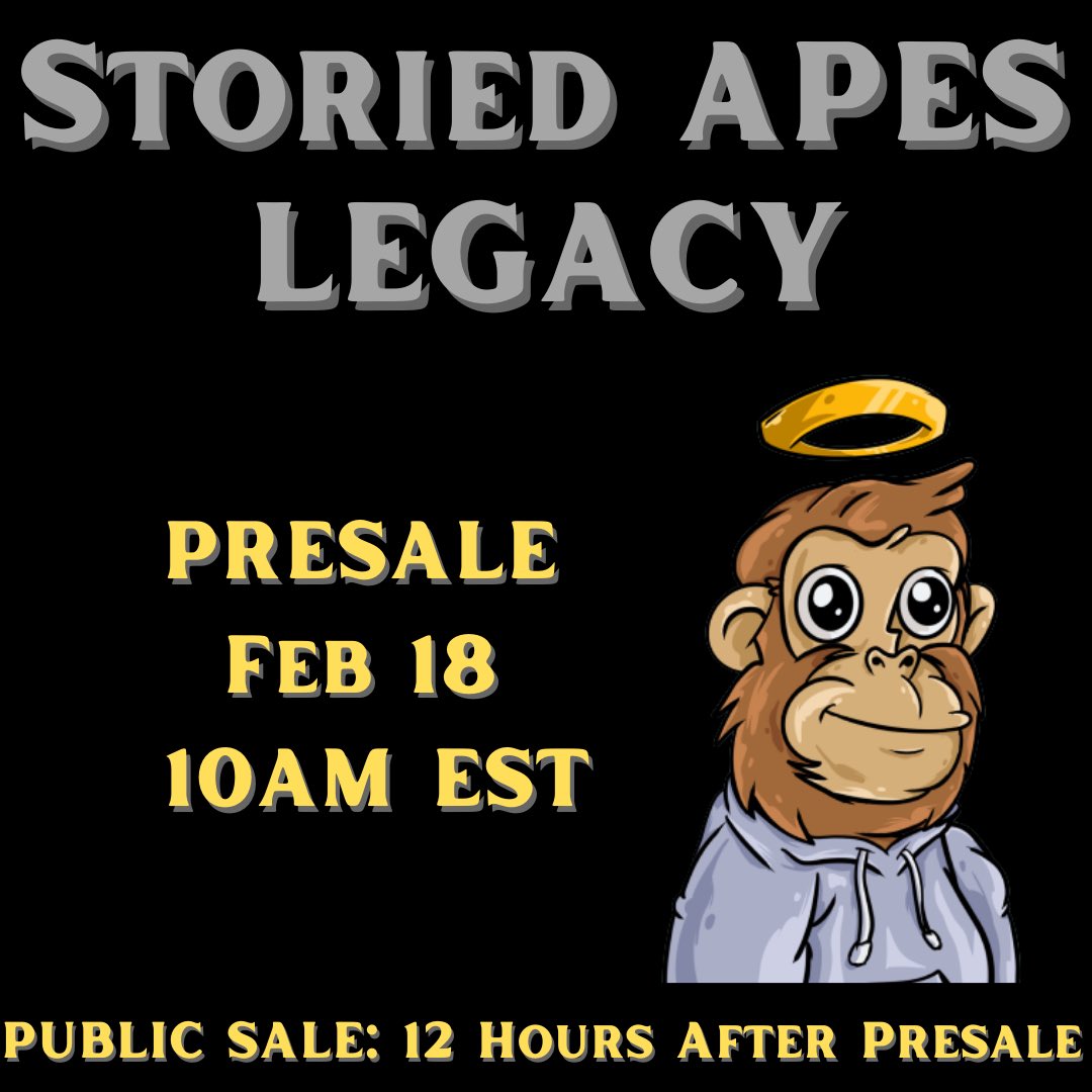 ThePhantomJacob's tweet photo. Donβt miss the next phase of @StoriedApes!
Ape NFTs have NEVER looked better!
Details in discord: https://t.co/8xRmVhNAGZ
#NFTCommunity #nftart #nfts #Polygon #PolygonNFT #matic #storiedapes #apefollowape https://t.co/Hm1z8Ekk6v