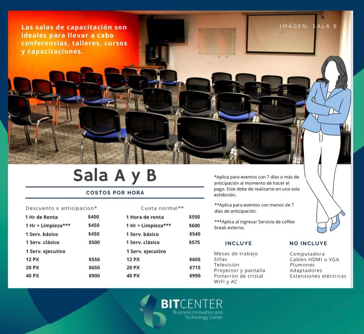 Forma parte de la #ComunidadBIT de #BITcenter , lugar que cuenta con los mejores espacios para las actividades y eventos de tu empresa o negocio.
Contáctanos en 
Blvd. Díaz Ordaz No. 12415. Fracc. El Paraíso 22106 #Tijuana, Baja California. 
(664) 380 60 17 eventos@bitcenter.mx