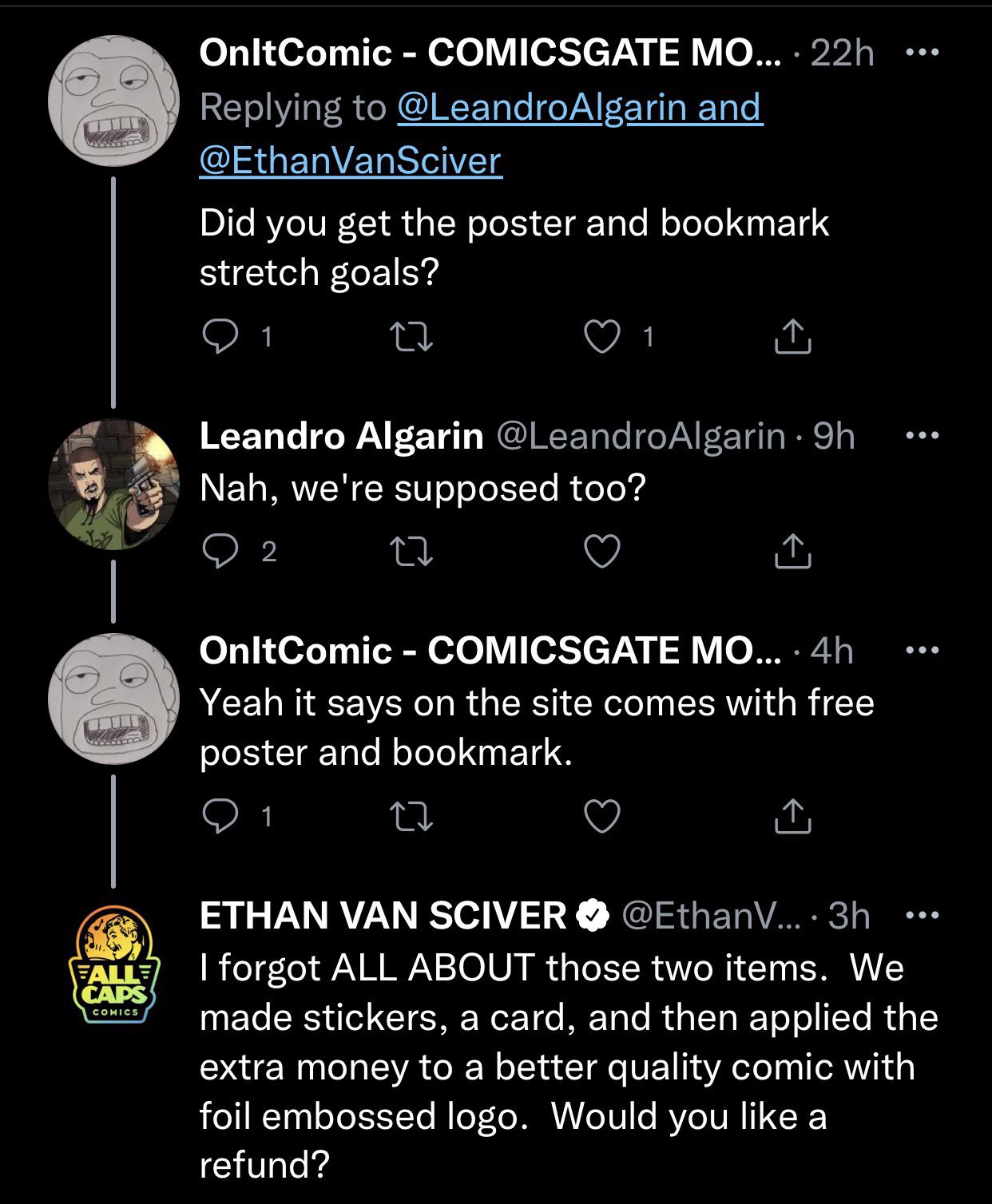 Comicsgate Posting Their Ls on Twitter ""Oops, to send the free