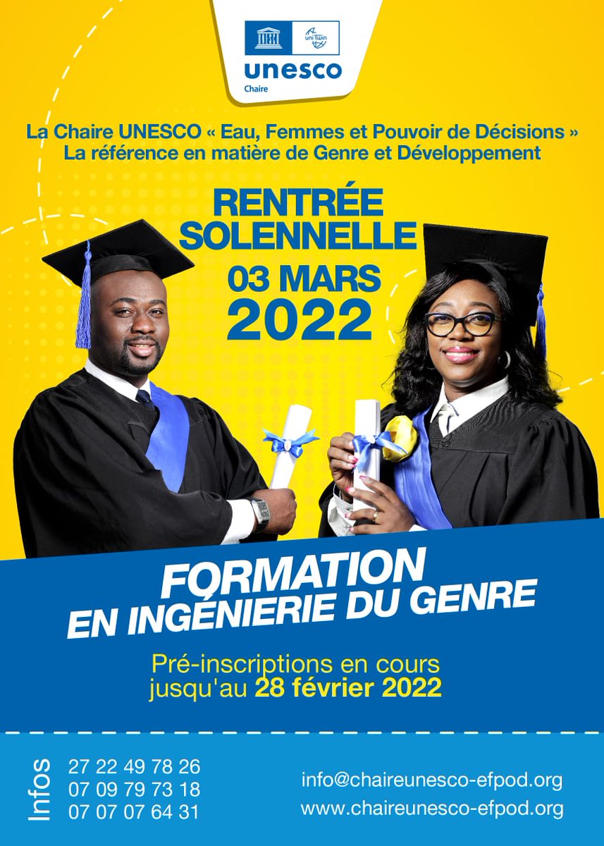 Chaire UNESCO Eau, Femmes et Pouvoir de Décisions tweet media