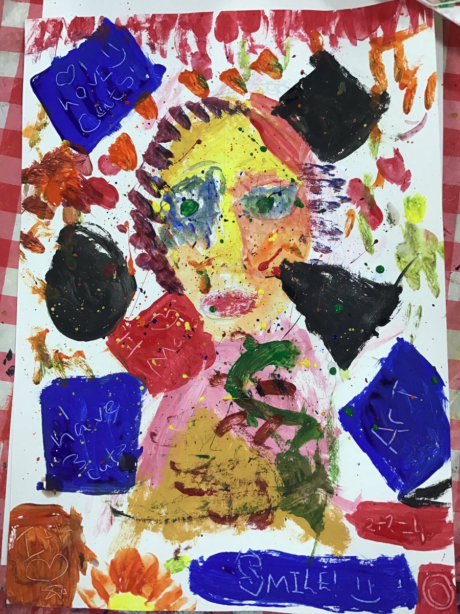 Primary_StJohns's tweet photo. Acclaimed artist #MichaelBrowne inspired 4A with their self portraits. What amazing work they have created! #art #Creative https://t.co/HImrn6awRH