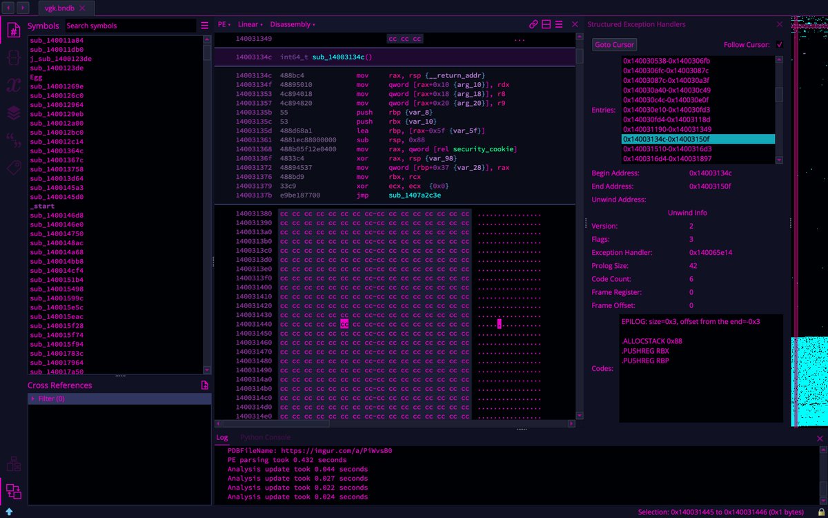 EliseZeroTwo's tweet image. I wrote a Binary Ninja UI plugin for exploring Structured Exception Handlers in PEs today
github.com/EliseZeroTwo/S…