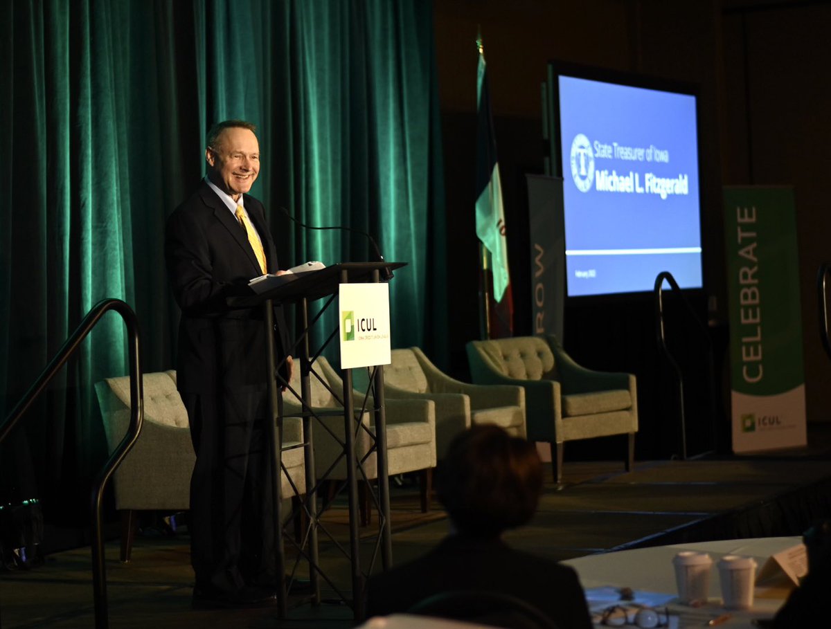 Iowa Treasurer of State Michael L. Fitzgerald gave #IowaCreditUnions an update on the health of the state’s budget and the programs at the Treasurer’s office that promote financial education and savings.