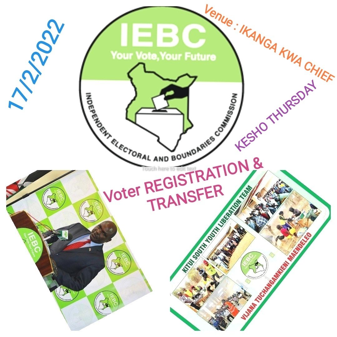 kitui_south's tweet photo. Tomorrow as promised iebc has a date with Ikanga residents. Tavya Mundu Tavya Mundu aumaale na Kivande kyake @IEBCKenya @RMukonzi @Holyjohntez0792 @JimiWanjigi @skmusyoka @HonSteveMbogo https://t.co/zuQioEVRsF