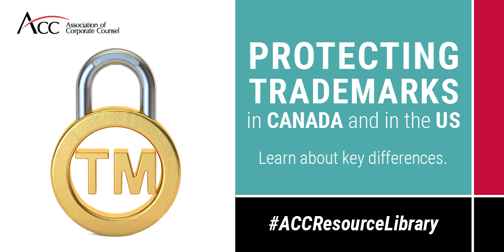 ACCinhouse's tweet photo. Do you know the key differences btw Canadian & US systems for trademark filing, prosecution & enforcement? Find out w/ ACC Global Resource Provider @SmartBiggar. https://t.co/8qLkYgzEHt Find more resources for global in-house counsel: #ACCResourceLibrary https://t.co/PKvCuRXhuj https://t.co/CrjduK4hcv