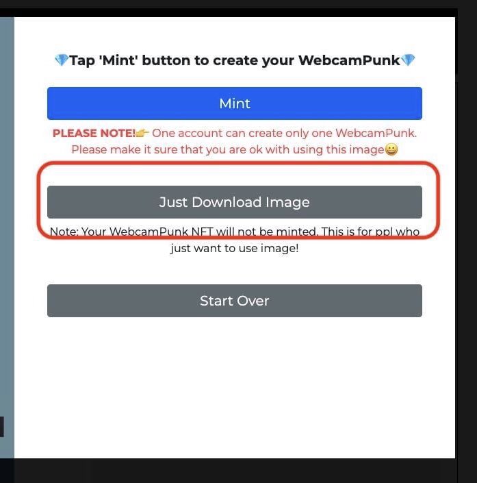 WebcamPunks's tweet image. New Features Available!!🚀🚀
👇
1. You can JUST DOWNLOAD your WebcamPunk image without minting NFT!
2. Now you can choose from the different resolutions!
#WebcamPunks $WCPK