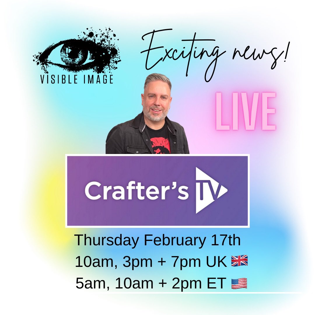 We are so excited to be heading up to <a href="/CraftersCompUK/">Crafter's Companion</a> for a fantastic day of shows on Crafter's TV tomorrow! We hope you can tune in to watch lots of awesome demos and crafty fun! 💜 #stamps #stencils #crafts #cardmaking #mixedmedia #crafterstv #visibleimage