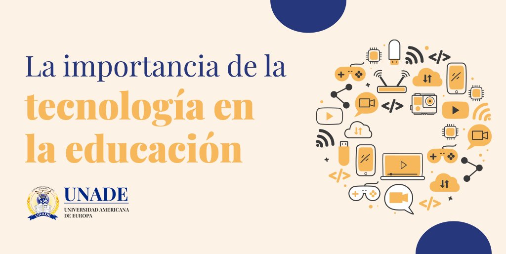 UNADE_mx's tweet photo. ¿Conoce la importancia de la tecnología en el ámbito #educativo?📙💪 Le contamos el lado positivo y el negativo que produce la #tecnología 💻📲📩💼en la #educacion 📕. Siga leyendo si quiere saber más👉https://t.co/pxWQ1iqoJX https://t.co/RlrNyiYxij