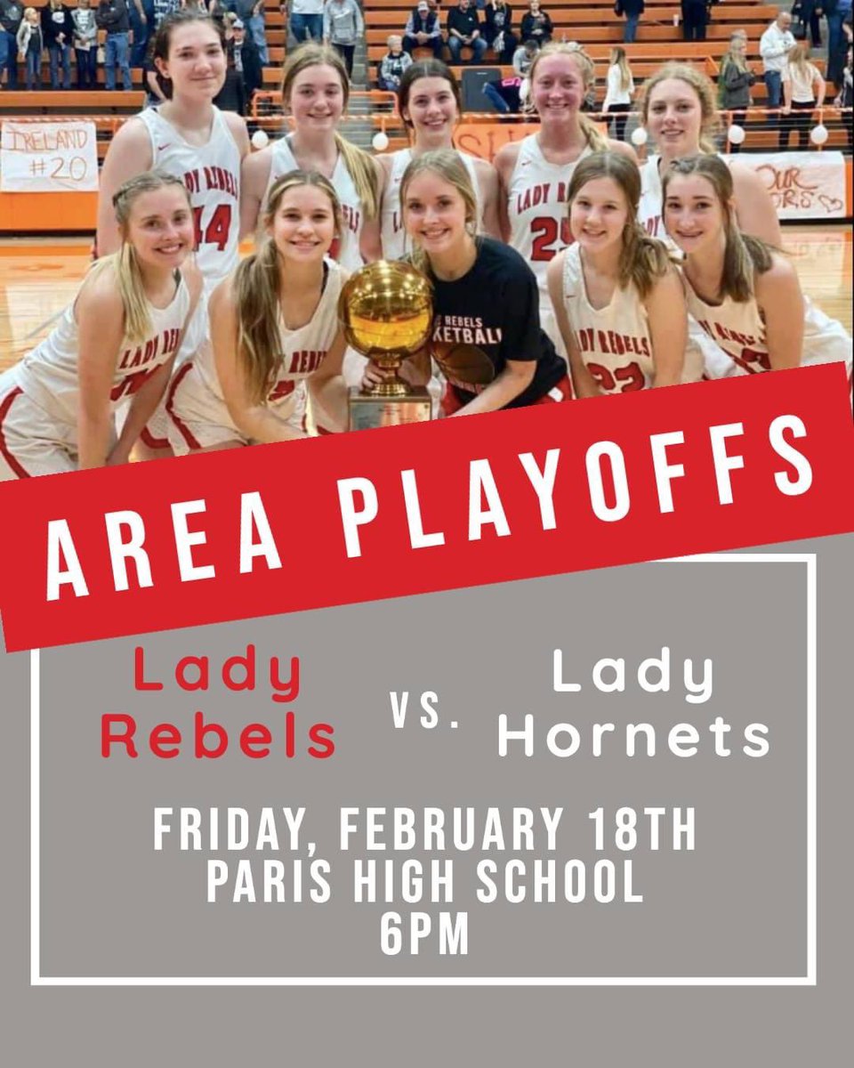 Lady Rebels - Round 2!
Come cheer our Lady Rebels to an Area Playoff victory over Boles!