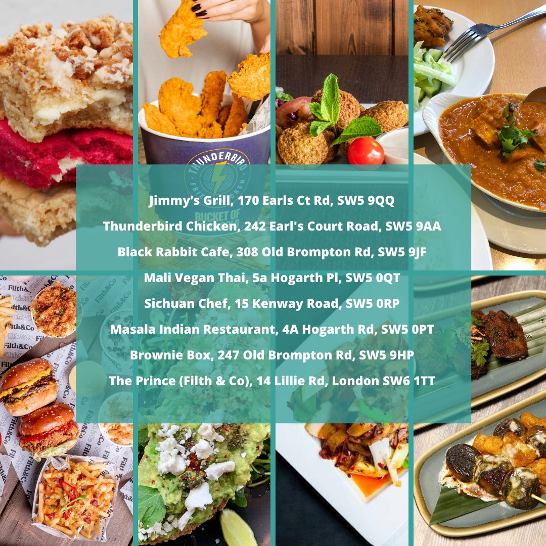 Tag someone who loves great food &amp; make sure they don’t miss out!  
Sichuan Chef, Signature beef
Masala Indian Restaurant, Curry with rice
Brownie Box, Two Brownies and two hot drinks
Filth &amp; Co, The original filth &amp; fries (aged beef burger) or livin' on the veg (plant based)