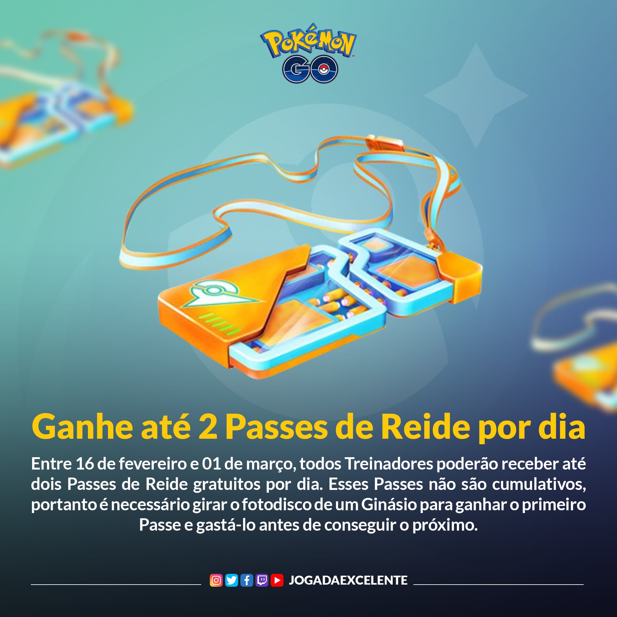 Desfrute de um Passe de Reide a Distância de tempo limitado e gratuito  todas as segundas-feiras de 5 de outubro a 30 de novembro! – Pokémon GO