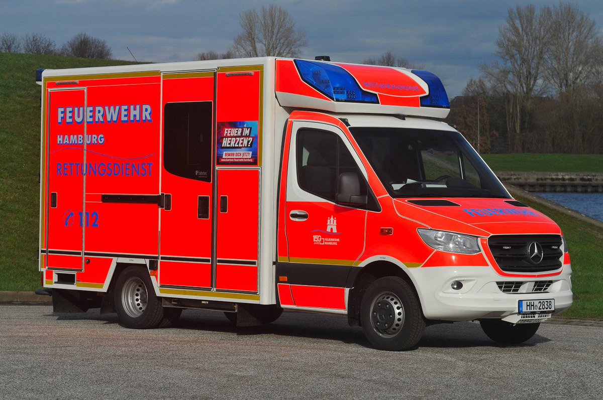 Neueste Generation RTW der Feuerwehr Hamburg.