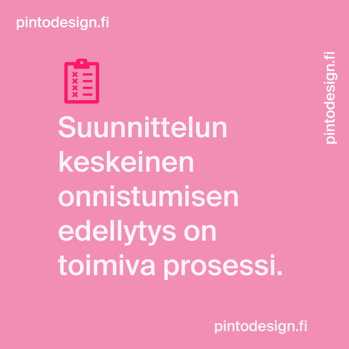 Pinto_Design's tweet image. 1/6 Suunnitteluprosessin vaiheet.
Kaikkien osapuolten on tärkeä ymmärtää, mitä eri vaiheissa tehdään ja miksi, jotta lopputulos on suunnittelun laadun valossa mieluinen. Toimivaksi todettu tapa aloittaa tilasuunnittelu on osallistava #DesignSprint.