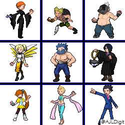 AJLDigit's tweet photo. Midnight release lol. Here's round 14!

Lots of inspiration used with these ones, including some original creations.

Let me know what you think!

#pokemon #pokemontrainer #sprites #pixelart #gen4 #gen5 #Overwatch #AceAttorney https://t.co/nNf5Plzt8s