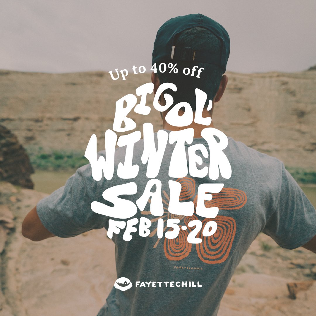 Day Two of the Big Ol Winter Sale. 
Peruse all the goods, with select styles up to 40% off. 
fayettechill.com/collections/bo…

#goodsforthewoods #fayettechill  #madeinusa
