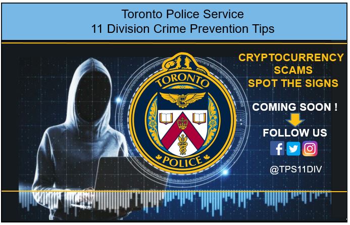 Cryptocurrency scams- spot the signs #bloordale #highpark #davenport #toronto #416 #runnymede #parkdale #roncesvalles #crimeprevention <a href="/PCP12Division/">Police Community Partnership - 12 Division</a>
