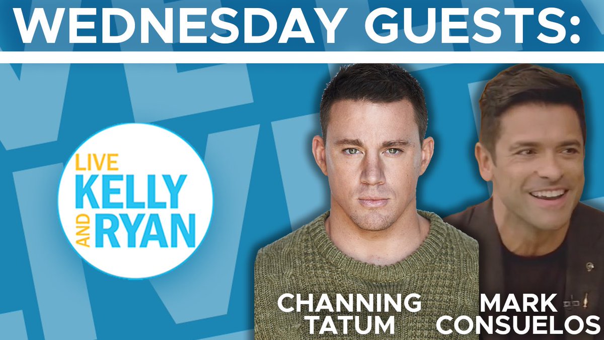 On today’s show: <a href="/MarkConsuelos/">Mark Consuelos</a> guest co-hosts and we catch up with <a href="/channingtatum/">Channing Tatum</a>! 

#KellyandRyan