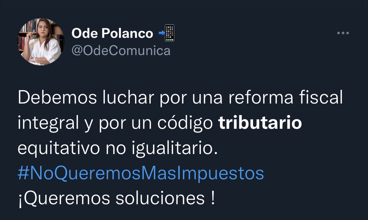 OdeComunica's tweet photo. Aprovechando el tema de la DGII nosotros lo que debemos hacer es exigir un código tributario equitativo y no igualitario. 

Los que tienen más que paguen más así de simple. Que cada quien tribute de acuerdo a sus ingresos. https://t.co/vmp4yfGkiB