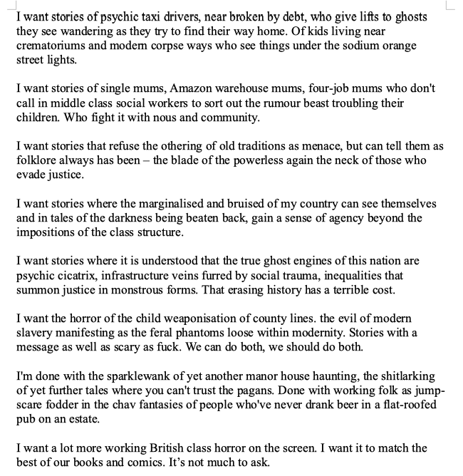 Your regular reminder hauntology is a class issue. With apologies to <a href="/Jedshepherd/">Jed</a> and <a href="/AlasdairStuart/">@AlasdairStuart</a> who had to suffer it late last night.