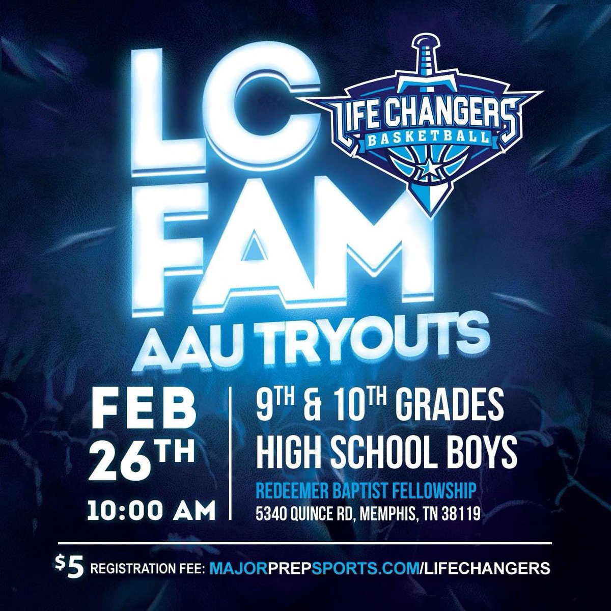 LifeChgBball's tweet photo. Registration is Now Open! We're looking for motivated, high-energy, high-character 9th and 10th-grade young men who want to compete in competitive local and regional tournaments. Secure your spot today! https://t.co/SADtWQWdUc. $5.00 registration fee is required. #LCFam #LCFamily https://t.co/ZxF28NFi5H