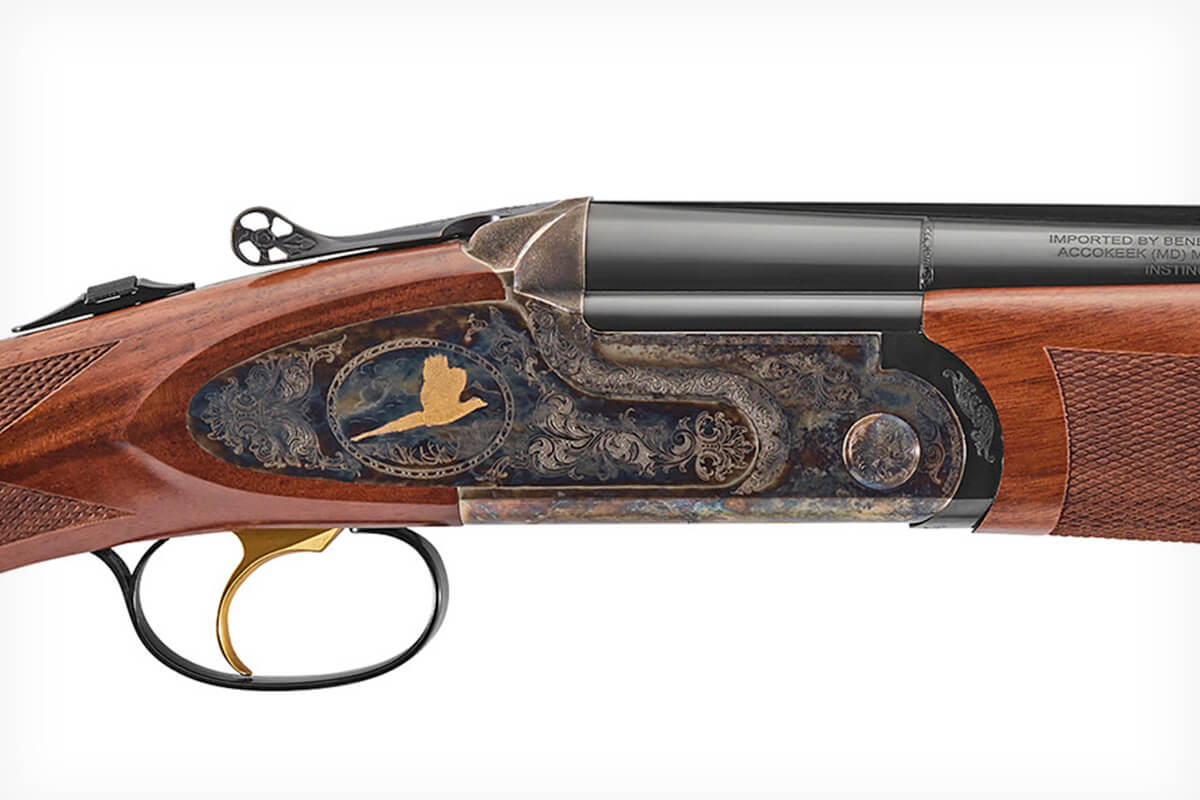 GunsAndAmmoMag's tweet photo. That's a good looking shotgun! Franchi's first sideplate-style O/U shotgun, the Instinct Sideplate, includes American gamebirds inlaid in gold on both sides of the receiver. Read about it at https://t.co/5XYLK5NPmK.
#OverAndUnder #Sideplate #Shotgun #UplandGame #GunReview https://t.co/X1hKjDbCD8