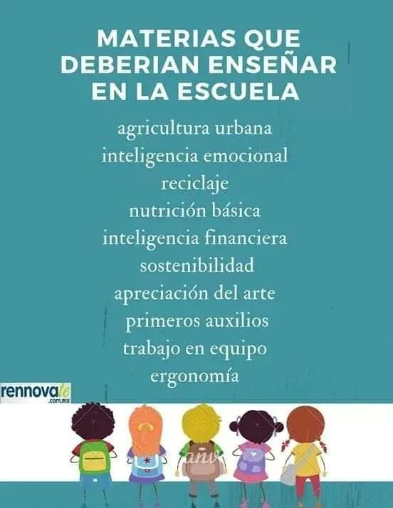 Materias que deberían enseñar en la escuela...

¿Qué opinas? 🤔