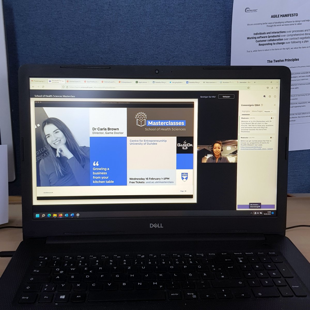 I really enjoyed the Entrepreneurial Masterclass with Dr Carla Brown and her journey from Uni to founding Game Doctor. I am also am looking forward to the entrepreneurship week, starting next week. <a href="/Sci_Game_Girl/">Carla Louise, Ph.D</a> <a href="/UoDHealthSci/">School of Health Sciences, University of Dundee</a> <a href="/UoDLifeSciences/">UoD Life Sciences</a> <a href="/DundeeDA/">Doctoral Academy, University of Dundee</a> <a href="/UoDRIS/">Research and Innovation, University of Dundee</a> <a href="/UoDEnterprise/">Centre for Entrepreneurship, University of Dundee</a>