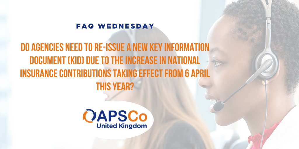 Revised KID’s need to be issued from April 2023 as there will be a ‘new’ Health &amp; Social Care Levy deduction. This deduction requires a revised KID to be issued no later than the 5th business day following the change.

Access our guidance: bit.ly/3lkTNNr

#FAQWednesday