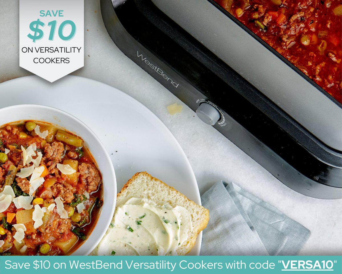 westbendkitchen's tweet photo. Enjoy the versatility of this cooker and save $10! Use code VERSA10 at checkout to save.
Shop Here: https://t.co/s9v3zOt3S3 https://t.co/5SYQRtzwMu