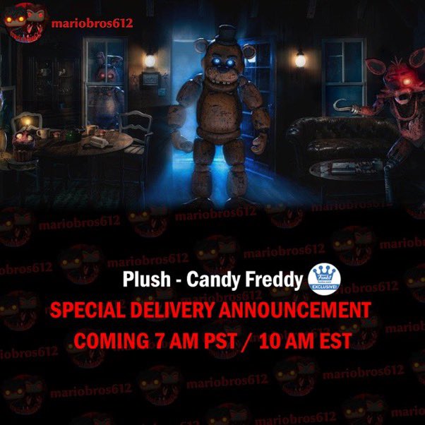 Five Nights at Freddy's Alerts 🏳️‍🌈🏳️‍⚧️ on X: FNaF News: Both the Candy  And the Popgoes Funko plushies have been revealed by their respective  creators! We also have a schedule on when