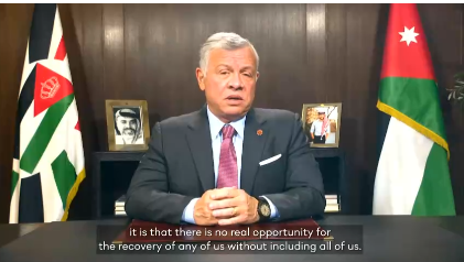 disabilityrepro's tweet photo. "Our future lies in inclusion and we cannot move forward if we leave anyone behind. Let the lessons of the COVID-19 pandemic help us become better versions of ourselves" says his majesty, Abdullah the Second of the Hashemite Kingdom of Jordan #CommitToChange https://t.co/ZZYmEwRkSe