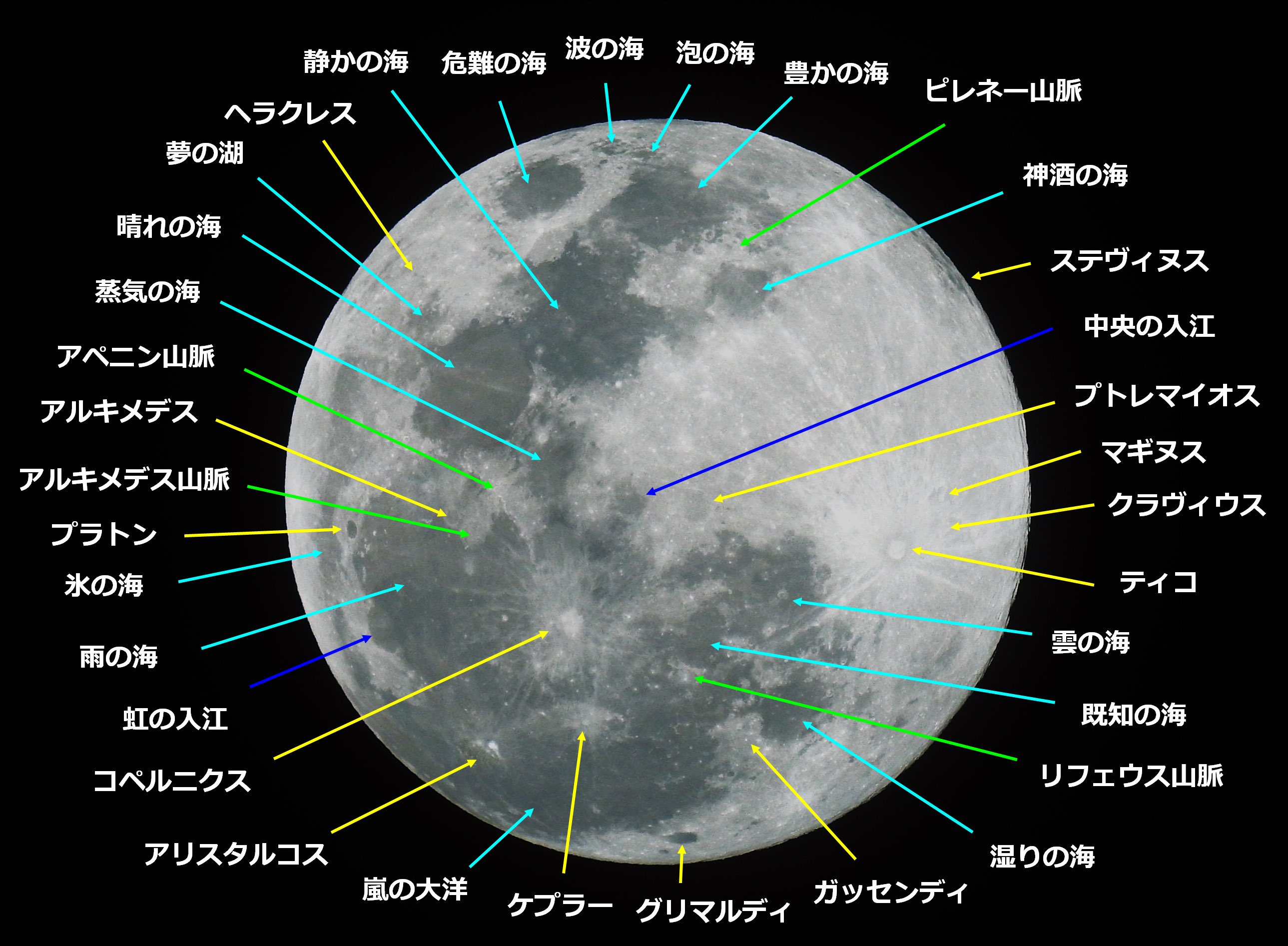 荒木健太郎 月の地名をまとめました 満月の夜のおともにご覧ください T Co Wikhr0rzcn Twitter