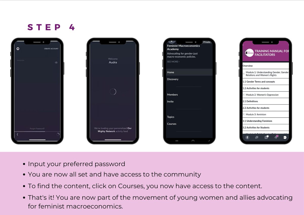forequality_mw's tweet photo. We are inviting young women and allies to join The Feminist Macroeconomics Academy Virtual Classroom.
It takes less than a minute to join
You can join by using the following link:
https://t.co/yWmWKJeCM2
Or by following this simple tutorial.
See You There! https://t.co/YWKSwfvA3P