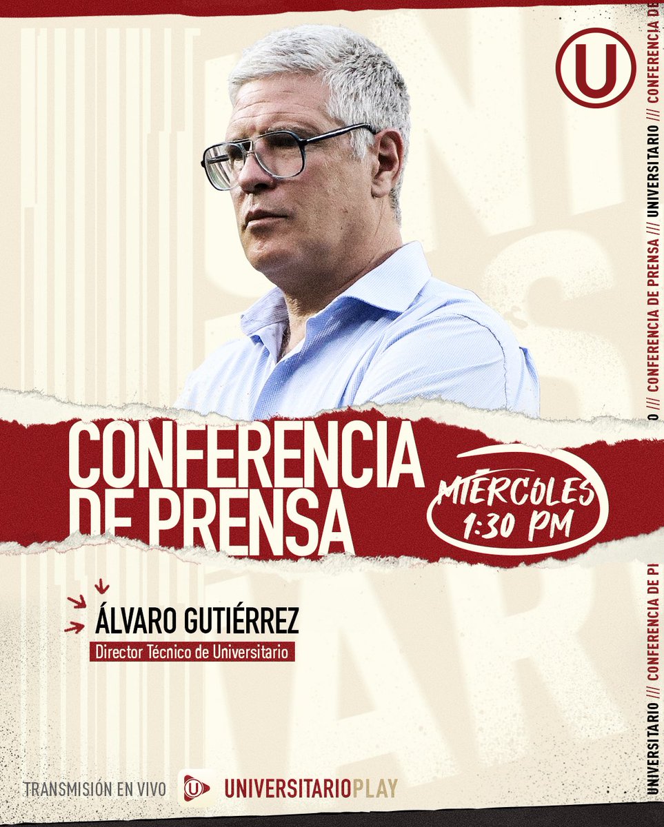 🎙️ ¡Habla nuestro DT!

Sigue EN VIVO por <a href="/UPlay1924/">UniversitarioPlay</a> la primera conferencia de prensa de Álvaro Gutiérrez previo al duelo ante <a href="/FcCarlosStein/">FC Carlos Stein Oficial</a> por la #Liga1Betsson.

📲 universitarioplay.pe