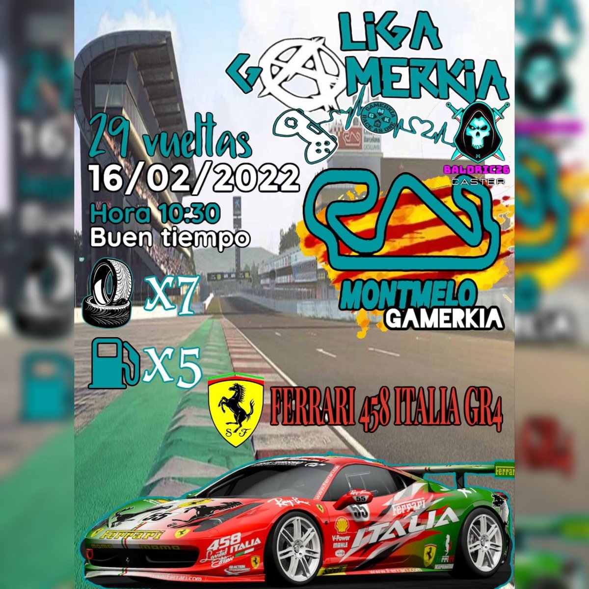GMK_Gamerkia's tweet image. Esta semana, nos quedamos en casa. 
El Cavallino ya está preparado para correr por el asfalto del Circuit de Barcelona-Catalunya. 
¿Quién será capaz de domar al caballo italiano? 
¡Está noche lo descubriremos, como siempre, con los mejores casters!
