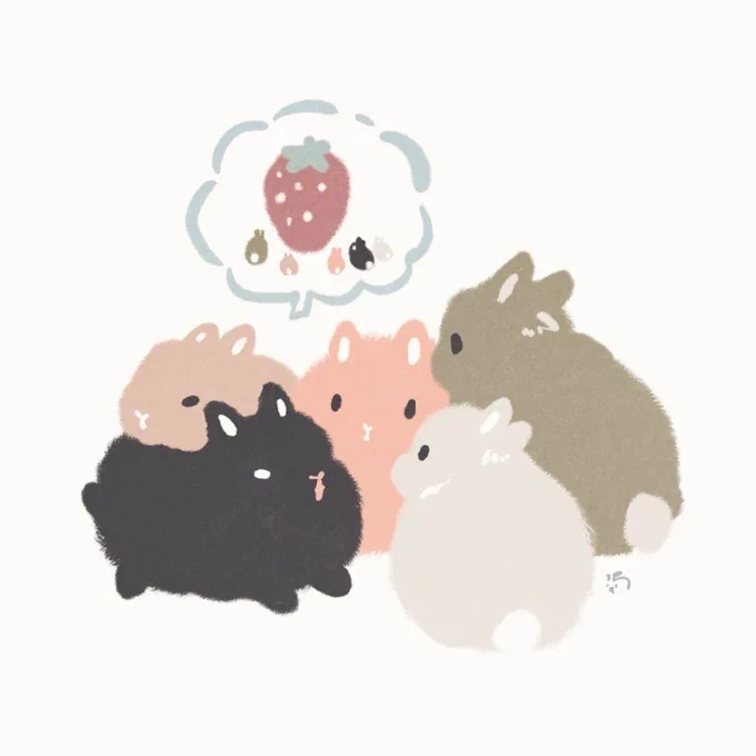 🐰「なんと1メートルの大イチゴがあらわれ、問題は解決しましたとさ。めでたしめでたし」
🐰🐰🐰「まじか」 