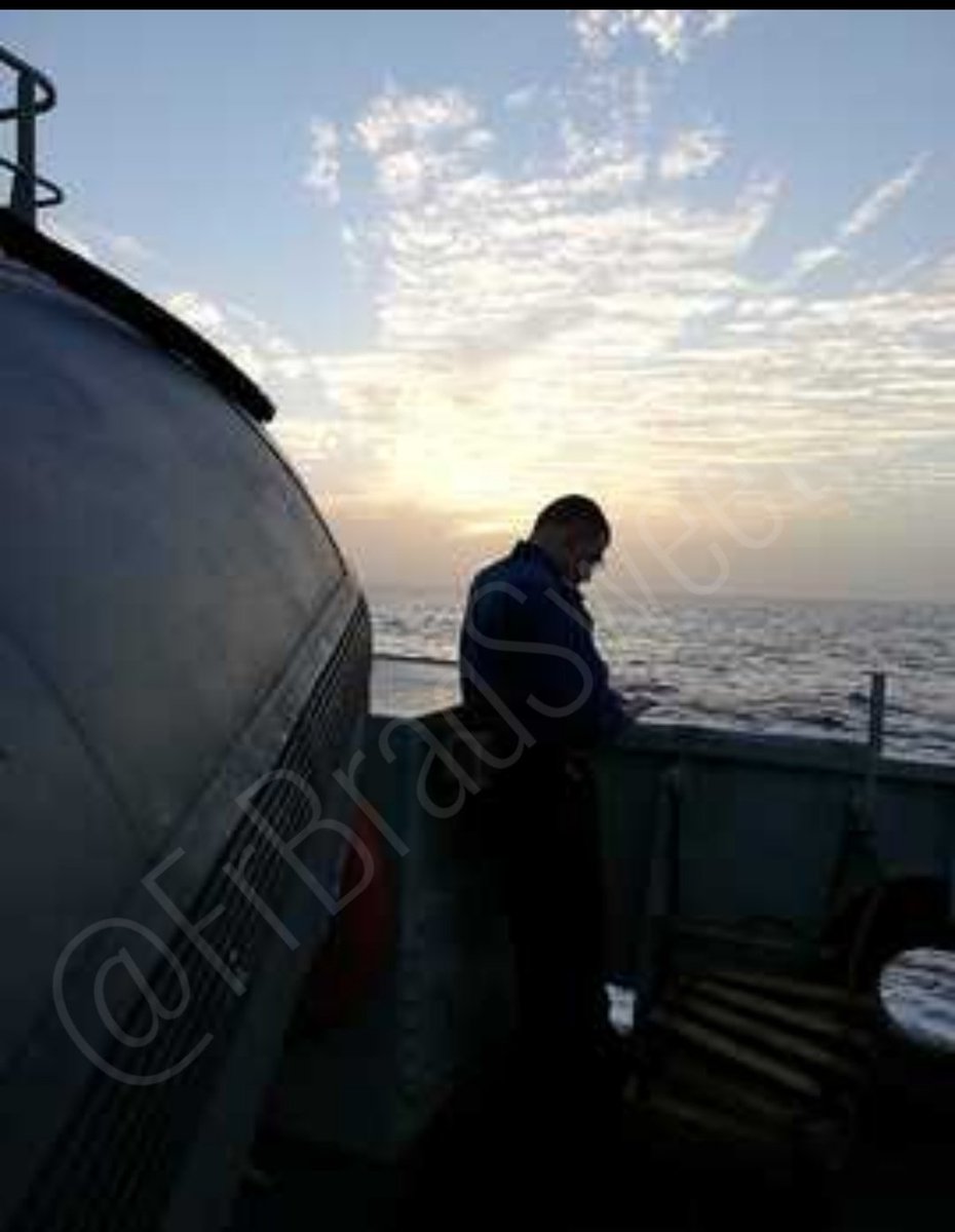 #Laudes on the Sweep Deck at sunrise. 
(Didn't know anyone was there in the dark.)
We never know when people are watching. Be sure to be a constant witness to the Gospel.
#HMCSMoncton