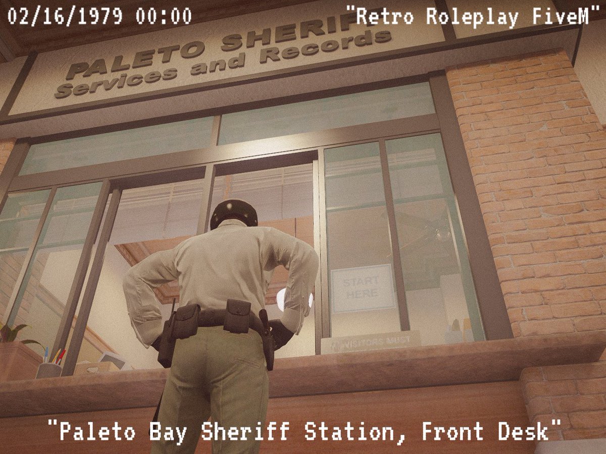 RetroRoleplay5M's tweet photo. Finally our third addition from @Gabz_V, The Paleto Bay Sheriff Station in which alongside Sandy Shores Sheriff Station is joint between SAHP &amp; LSSD due to SAHP's lack in station's up north. We also welcome our new Dodge Monaco and Plymouth Fury to the SAHP fleet! https://t.co/4PUO3JbqsR
