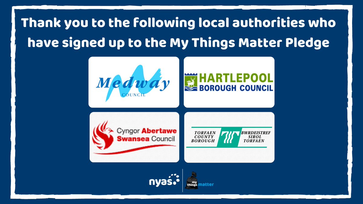 NYASServices's tweet photo. Thank you to the following local authorities who have signed the #MyThingsMatter Pledge:
β’ @medway_council
β’ @HpoolCouncil
β’ @SwanseaCouncil
β’ @torfaencouncil
Has your Local Authority signed up? Learn more β‘οΈ https://t.co/fIWpFXeXmZ
#MakeAChange #MoveWithDignity #CEP https://t.co/VOmQgmrOgK